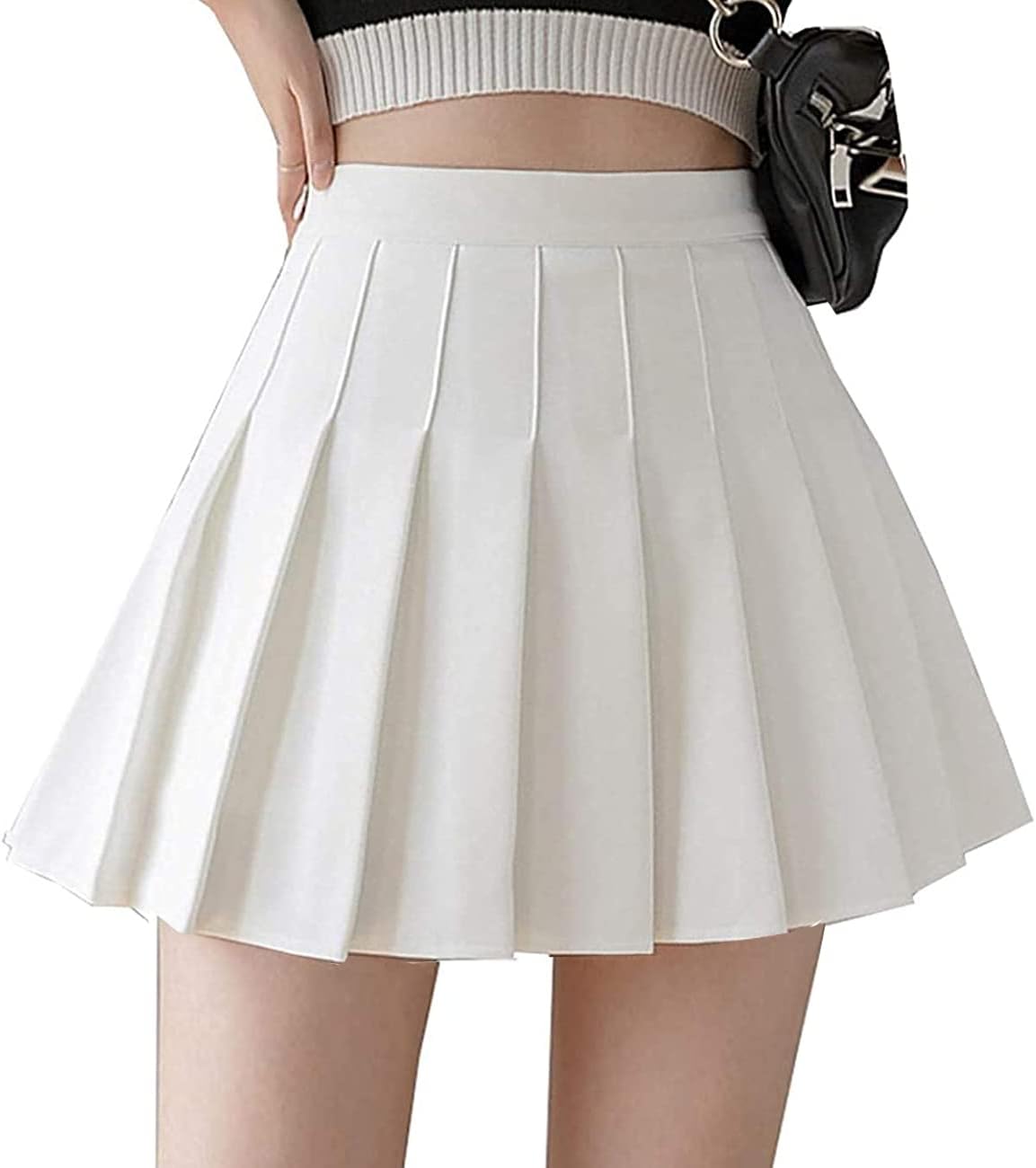Falda plisada blanca